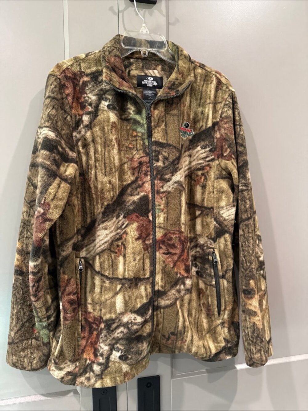 Mossy Oak Break Up Infinity Jacket Mens Size M - Fleece Lined Hunting Camouflage